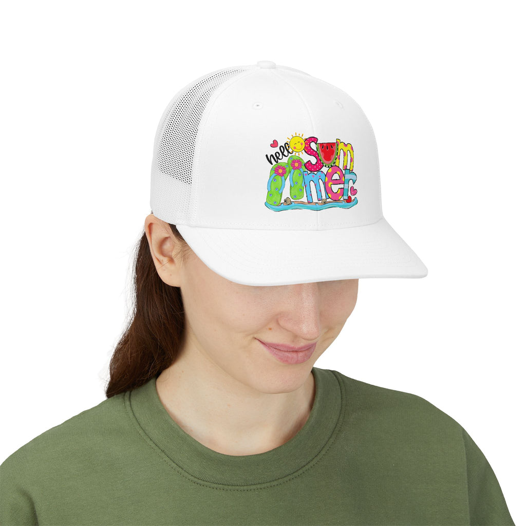 Hello Summer Women's Snapback Trucker Cap – Adjustable Mesh Hat