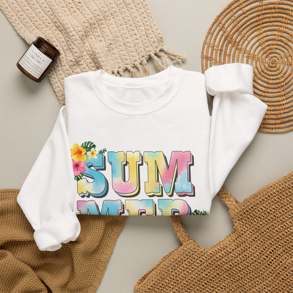 Summer Vibes Only Women's Heavy Blend Crewneck Sweatshirt – Cozy Summer Streetwear
