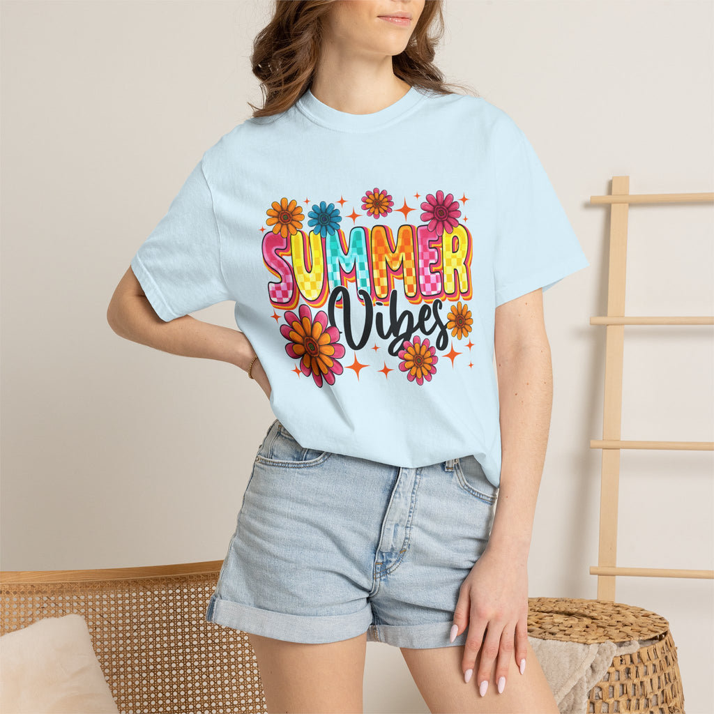 Summer Vibes Floral Women's Comfort Colors T-shirt