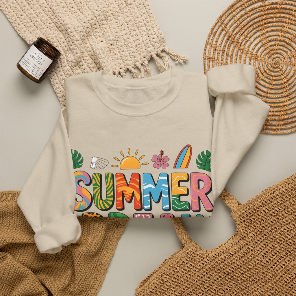 Summer Break Graphic Women's Heavy Blend Crewneck Sweatshirt