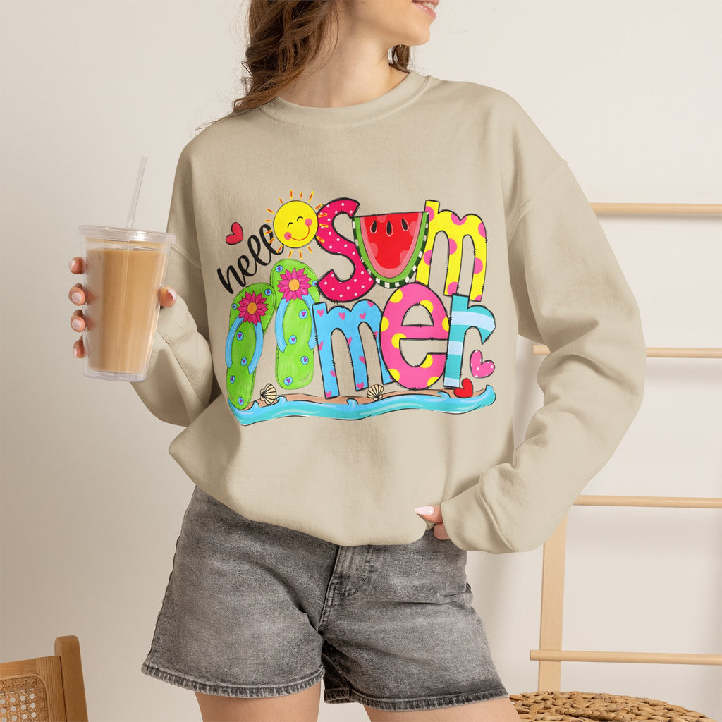 Hello Summer Women's Heavy Blend Crewneck Sweatshirt