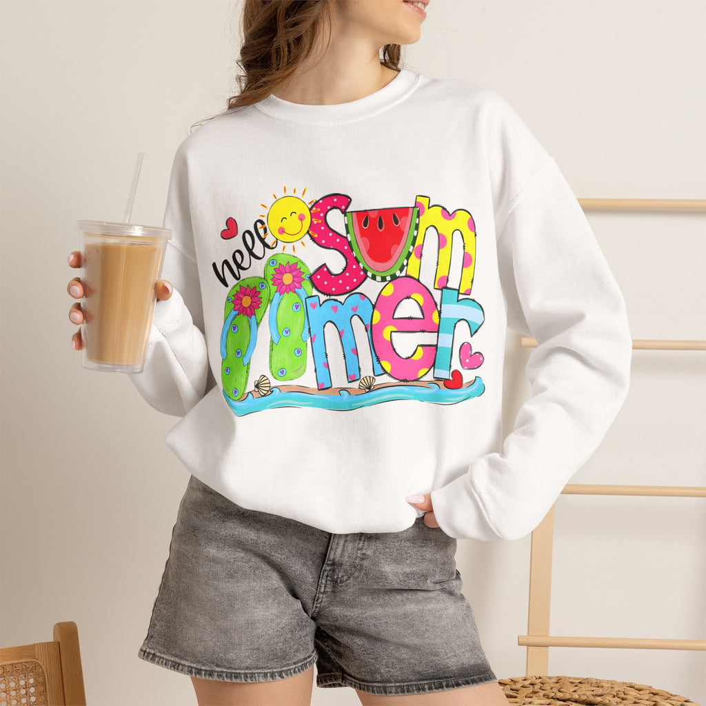 Hello Summer Women's Heavy Blend Crewneck Sweatshirt