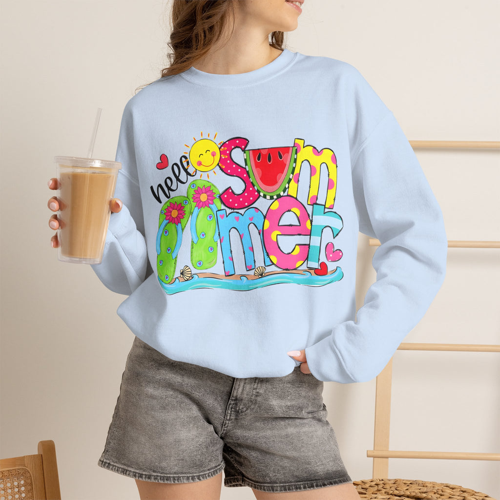 Hello Summer Women's Heavy Blend Crewneck Sweatshirt