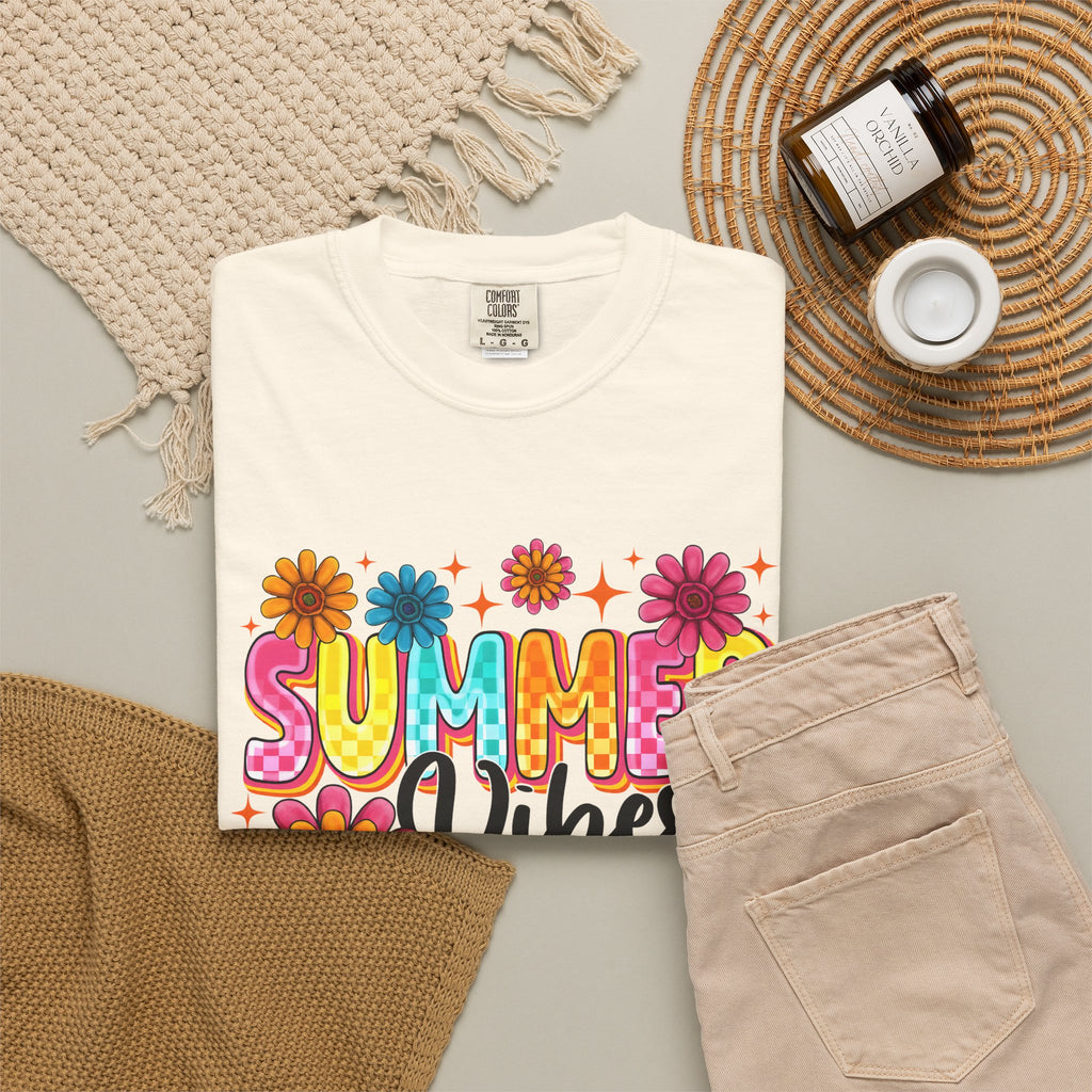 Summer Vibes Floral Women's Comfort Colors T-shirt