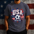 USA Football Supporter T-Shirt | Soccer Fan Graphic Tee | Matchday Apparel | Dream Big | Football Fan Gift | Comfort Colors Shirt