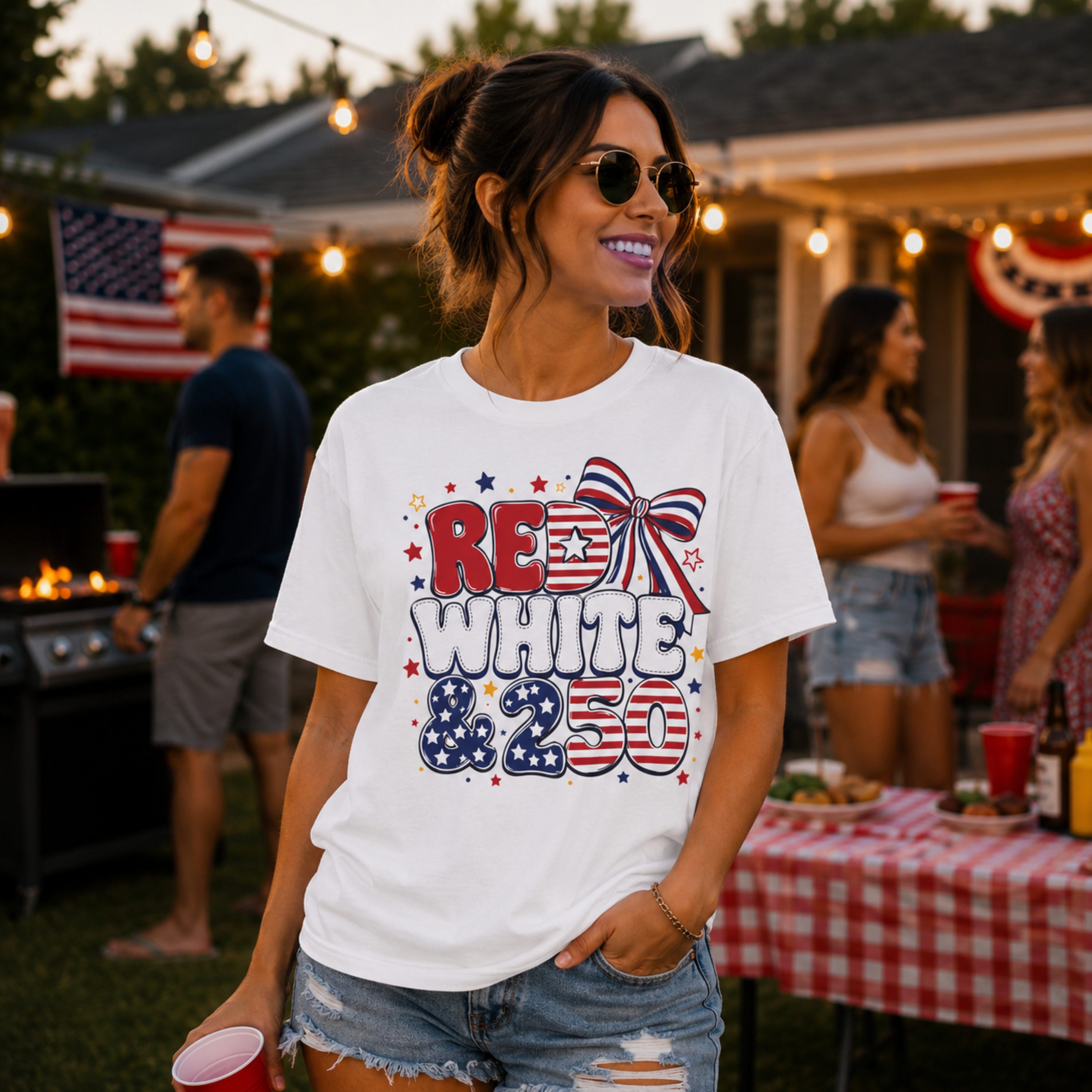Red White & 250 Shirt | Patriotic 4th of July Shirt | Funny Fourth of July Tee | Comfort Colors Americana Graphic Tee