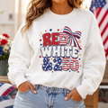 Red White & 250 Sweatshirt | Patriotic 4th of July Crewneck | America 250 Sweatshirt | Fourth of July Graphic Sweatshirt