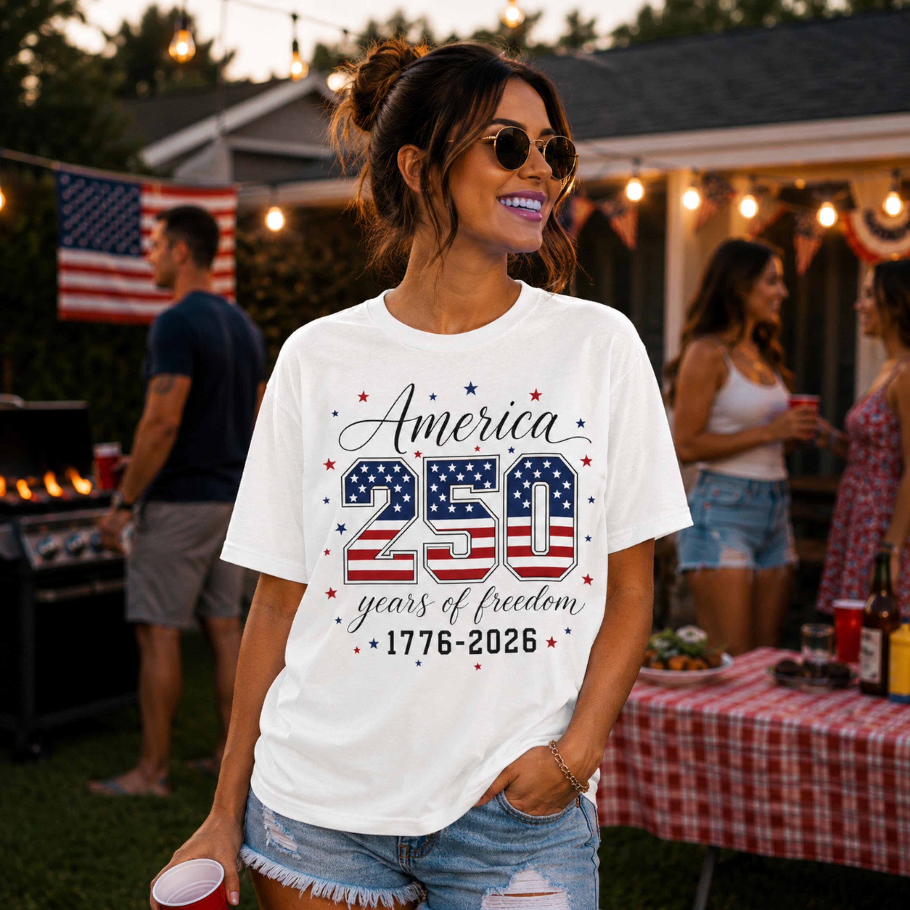America 250 Years of Freedom Comfort Colors Shirt | 4th of July Shirt | Patriotic America 250 Tee | 1776 2026 Independence Day Shirt