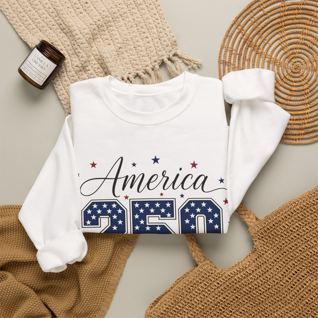 America 250 Years of Freedom Unisex Sweatshirt | 4th of July Crewneck | Patriotic America 250 Sweatshirt | 1776 2026 Independence Day Sweatshirt