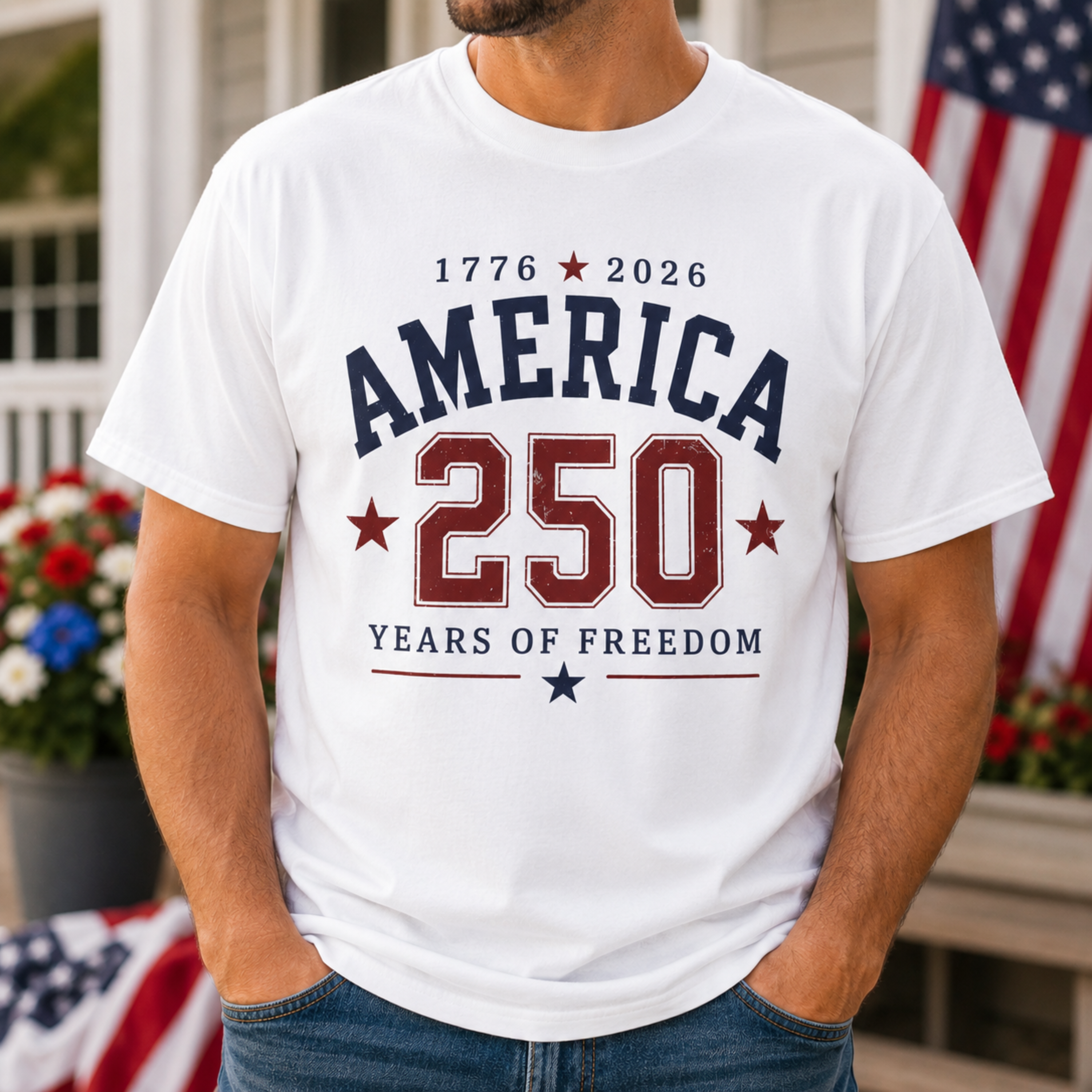 America 250 Years of Freedom Comfort Colors Shirt | Patriotic 4th of July Shirt | America 250 Tee | 1776 2026 Independence Day Shirt