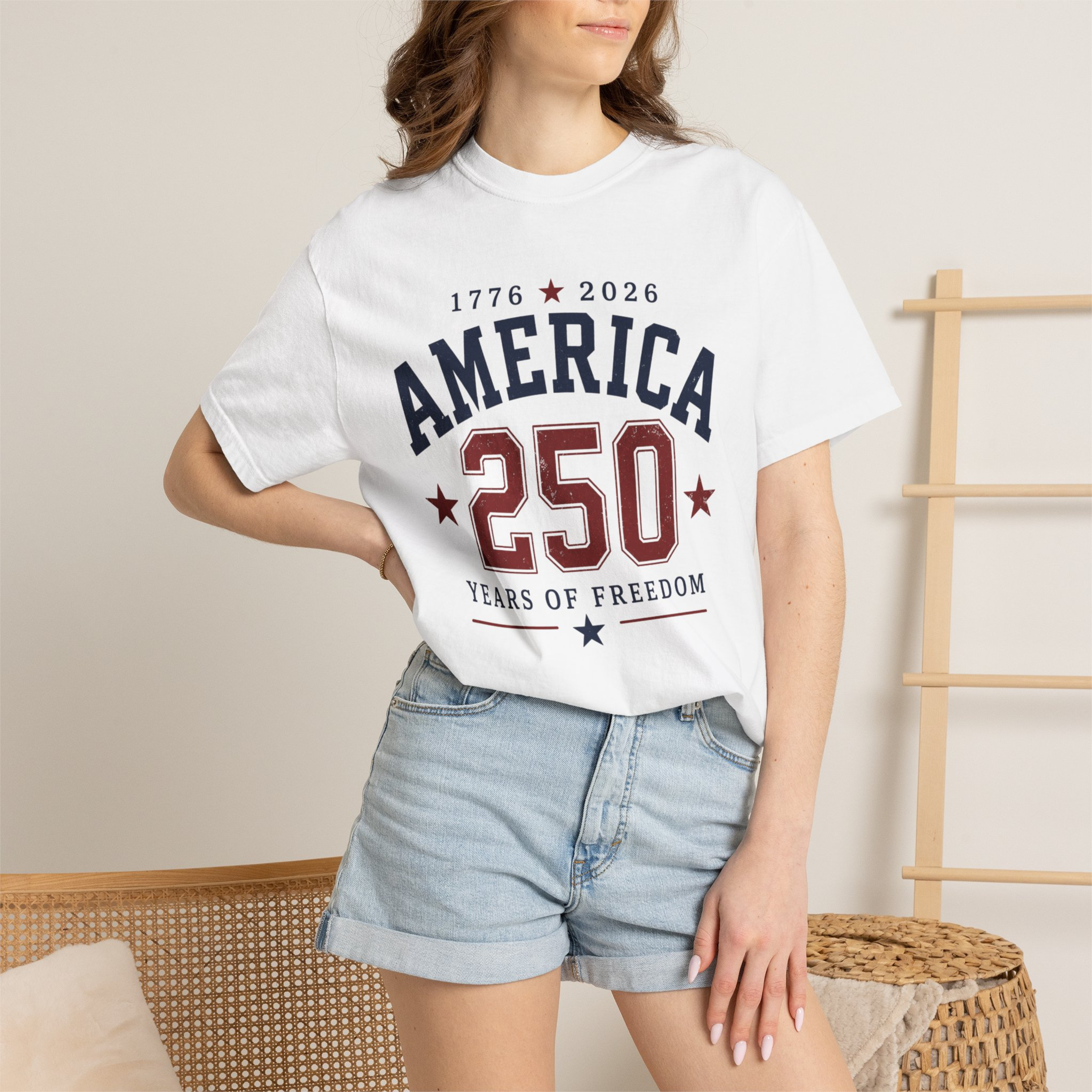 America 250 Years of Freedom Comfort Colors Shirt | Patriotic 4th of July Shirt | America 250 Tee | 1776 2026 Independence Day Shirt