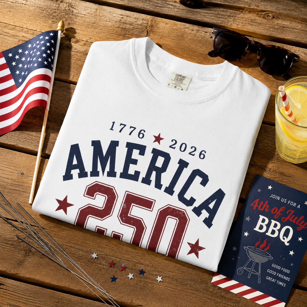 America 250 Years of Freedom Comfort Colors Shirt | Patriotic 4th of July Shirt | America 250 Tee | 1776 2026 Independence Day Shirt