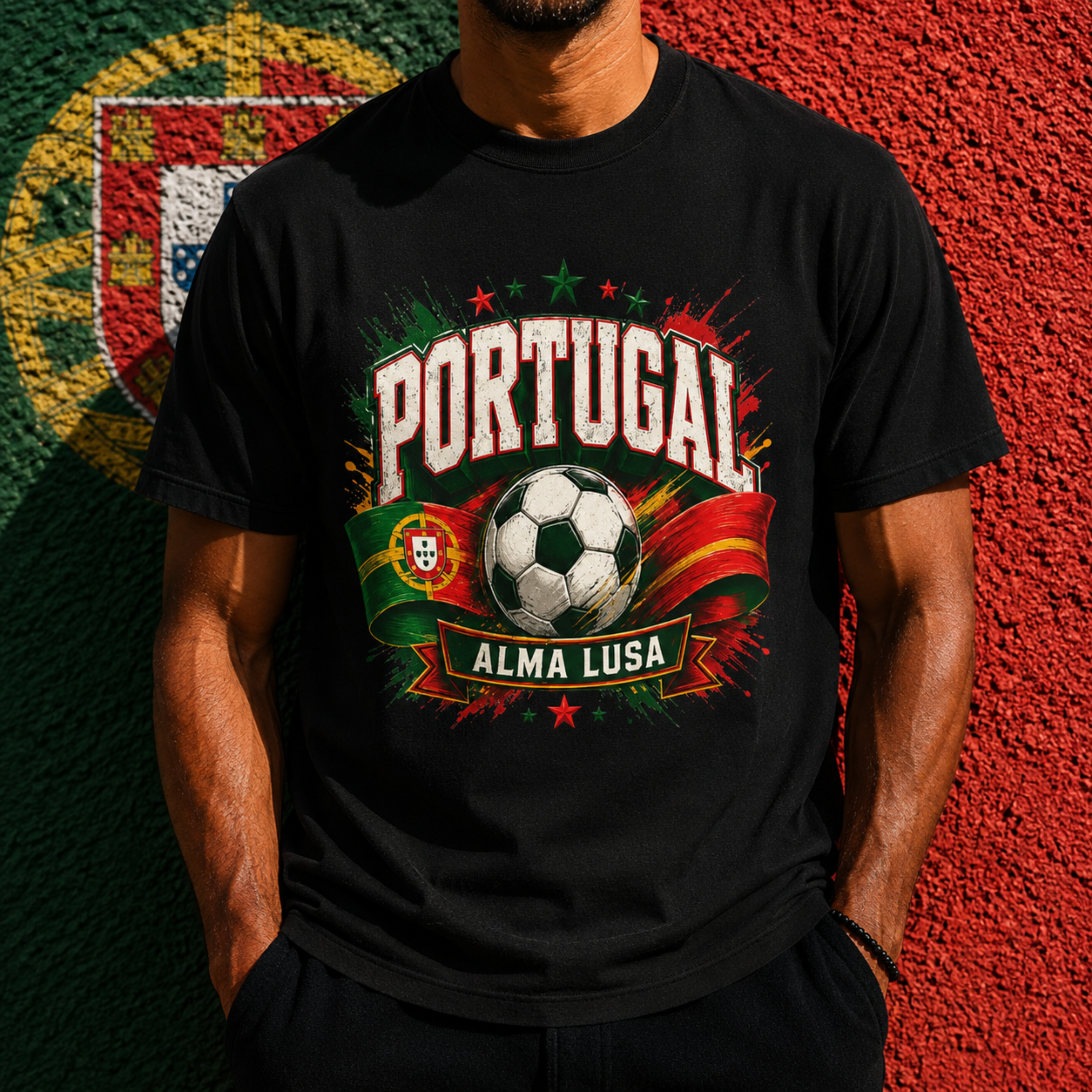 Portugal 2026 Unisex Football Fan Shirt, Portugal Football Supporter Tee, Alma Lusa Graphic Shirt, Portugal Football Gift