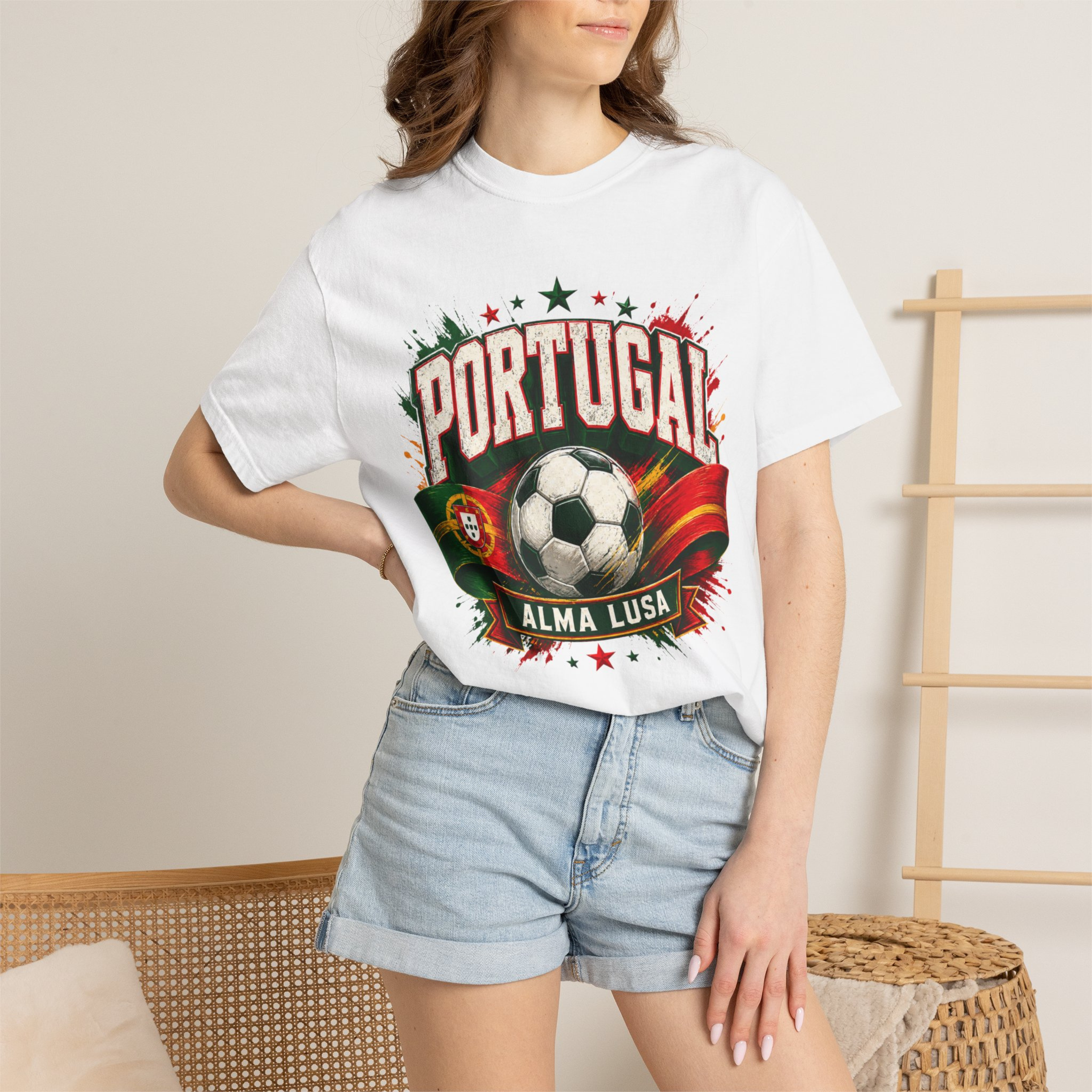 Portugal 2026 Unisex Football Fan Shirt, Portugal Football Supporter Tee, Alma Lusa Graphic Shirt, Portugal Football Gift