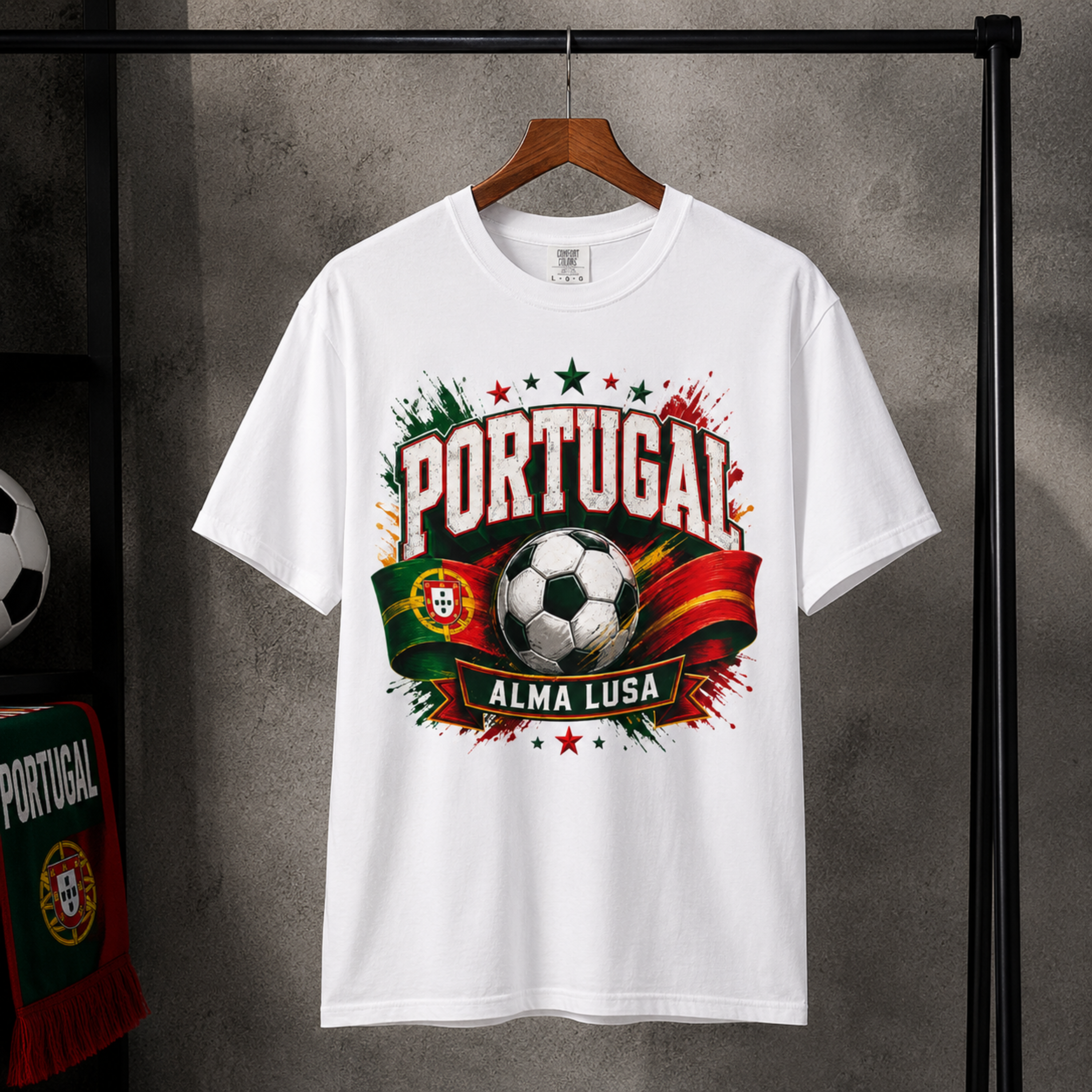 Portugal 2026 Unisex Football Fan Shirt, Portugal Football Supporter Tee, Alma Lusa Graphic Shirt, Portugal Football Gift