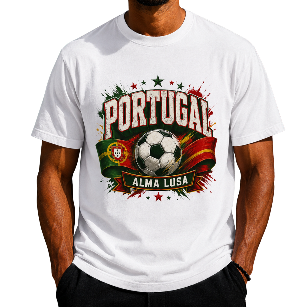 Portugal 2026 Unisex Football Fan Shirt, Portugal Football Supporter Tee, Alma Lusa Graphic Shirt, Portugal Football Gift