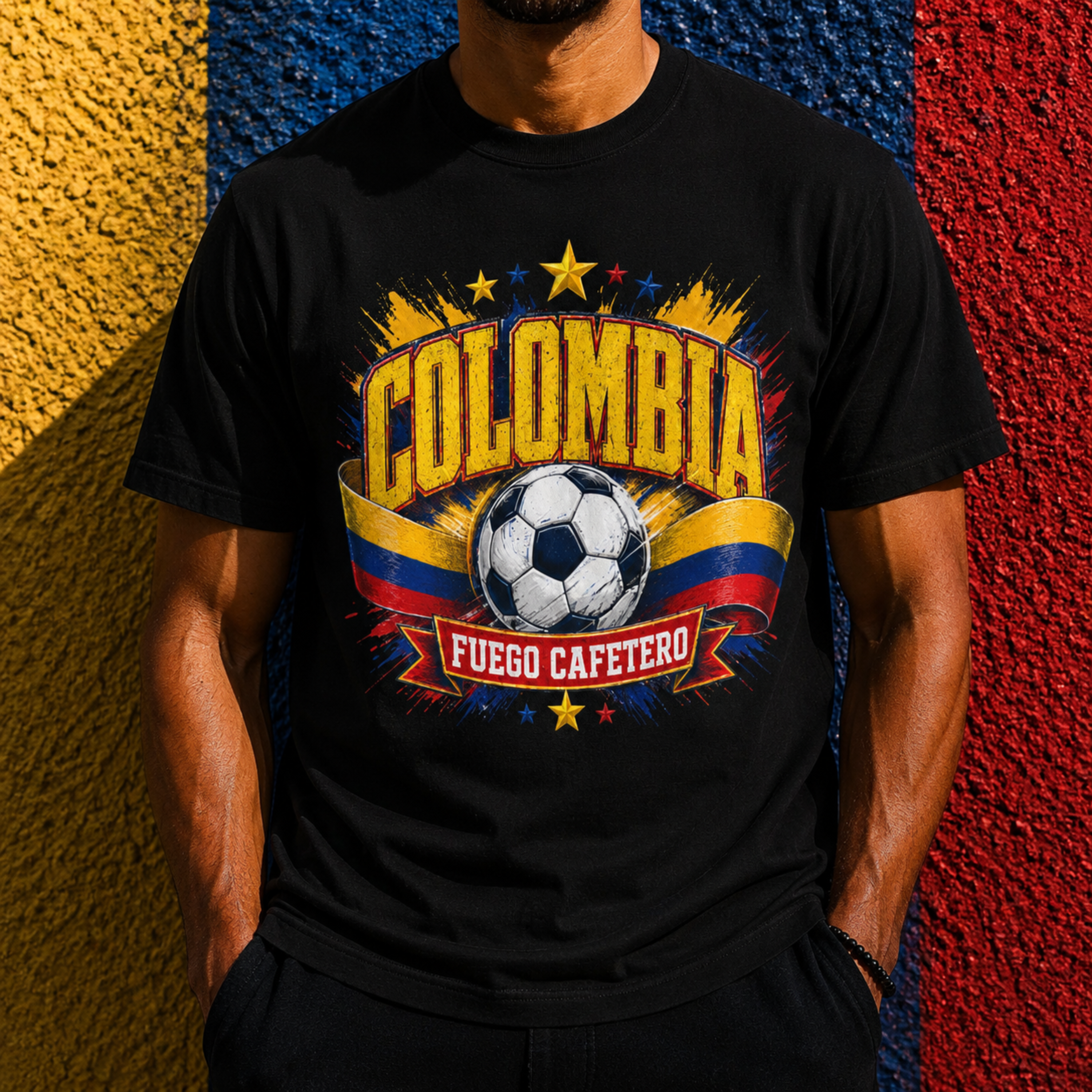 Colombia 2026 Unisex Football Fan Shirt, Colombia Football Supporter Tee, Fuego Cafetero Graphic Shirt, Colombia Football Gift