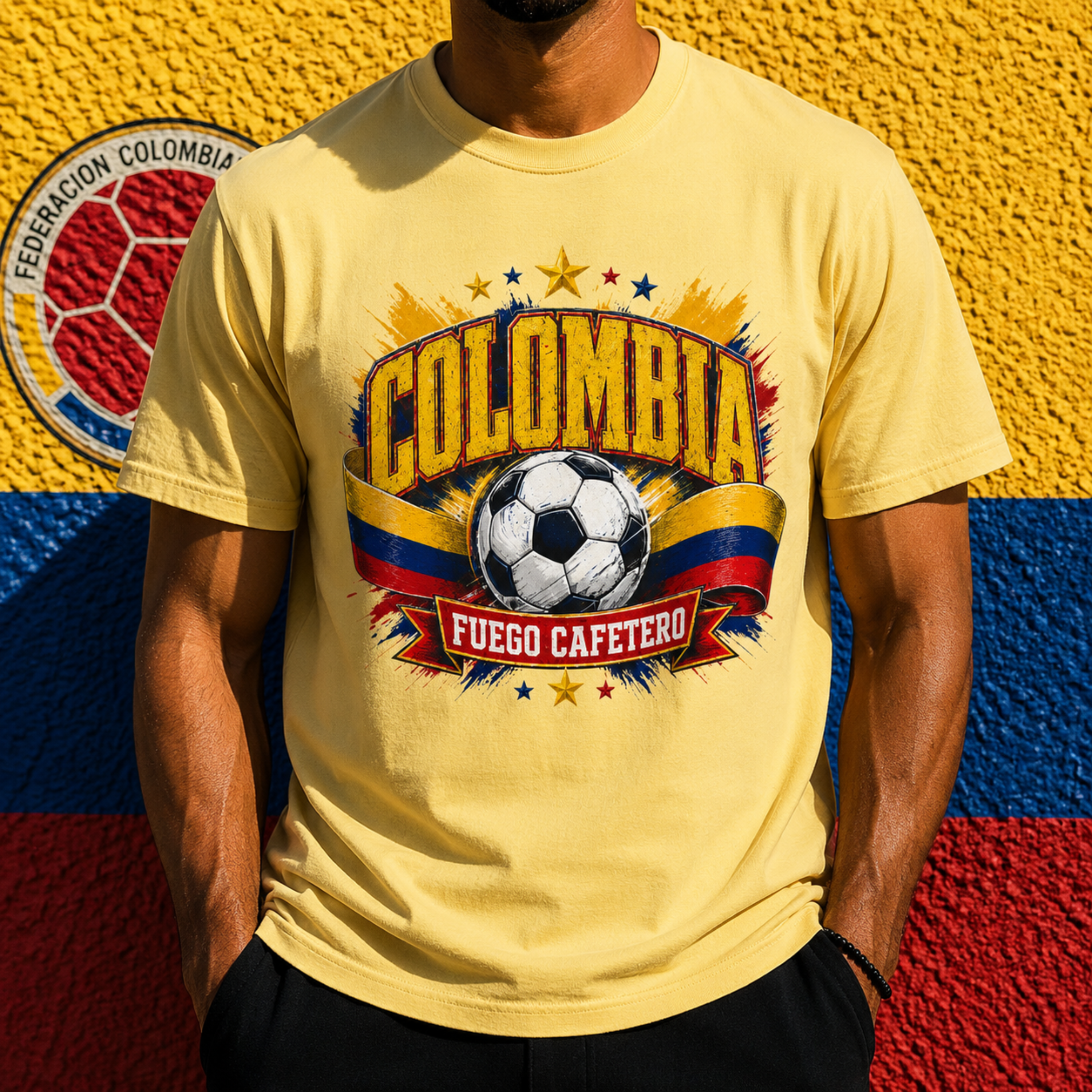 Colombia 2026 Unisex Football Fan Shirt, Colombia Football Supporter Tee, Fuego Cafetero Graphic Shirt, Colombia Football Gift