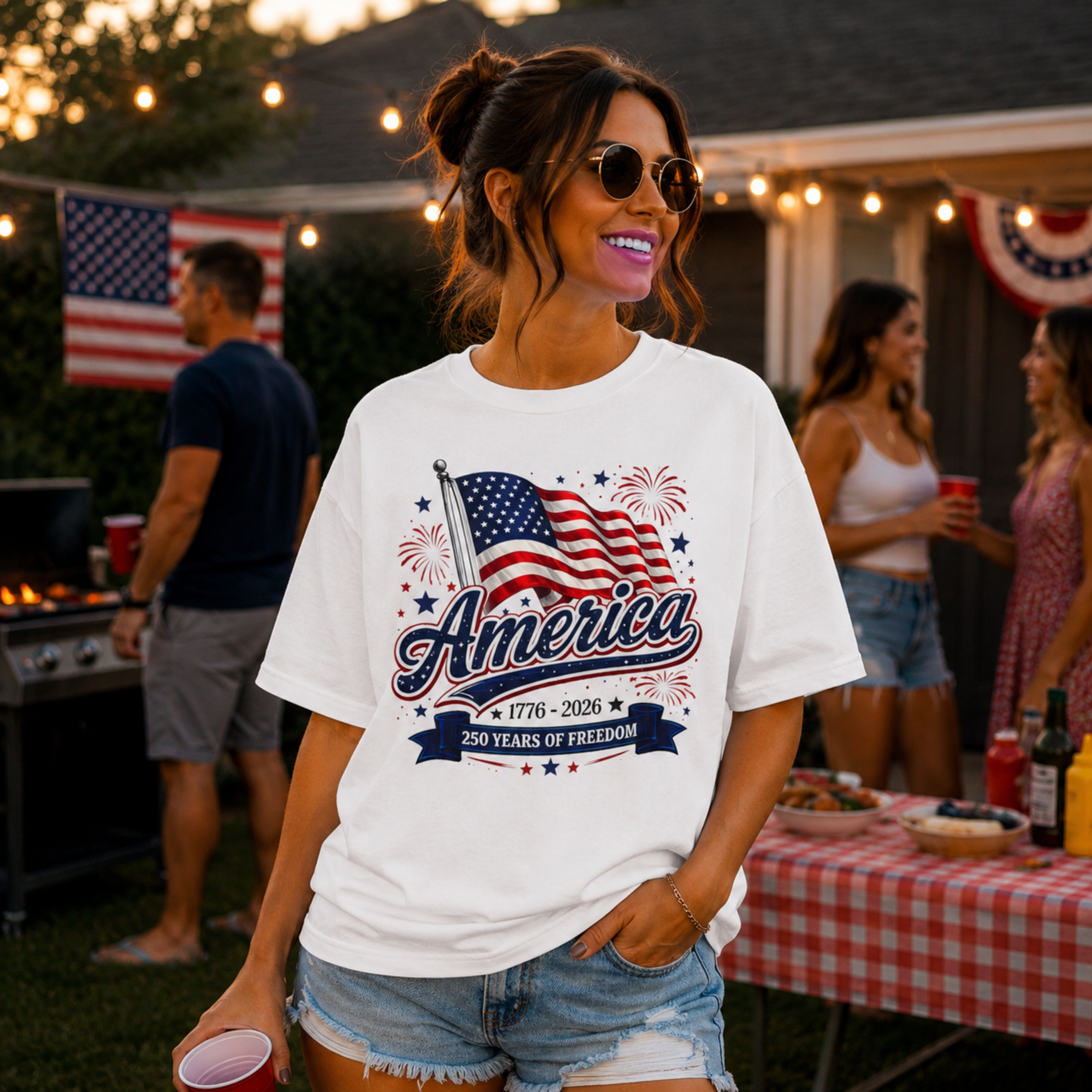 America 250 Years of Freedom Unisex Comfort Colors Shirt | Patriotic 4th of July Shirt | America 1776 2026 Tee | USA Flag Independence Day Shirt