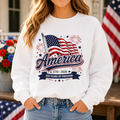 America 250 Years of Freedom Unisex Sweatshirt | Patriotic 4th of July Crewneck | America Flag Sweatshirt | 1776 2026 Independence Day Sweatshirt
