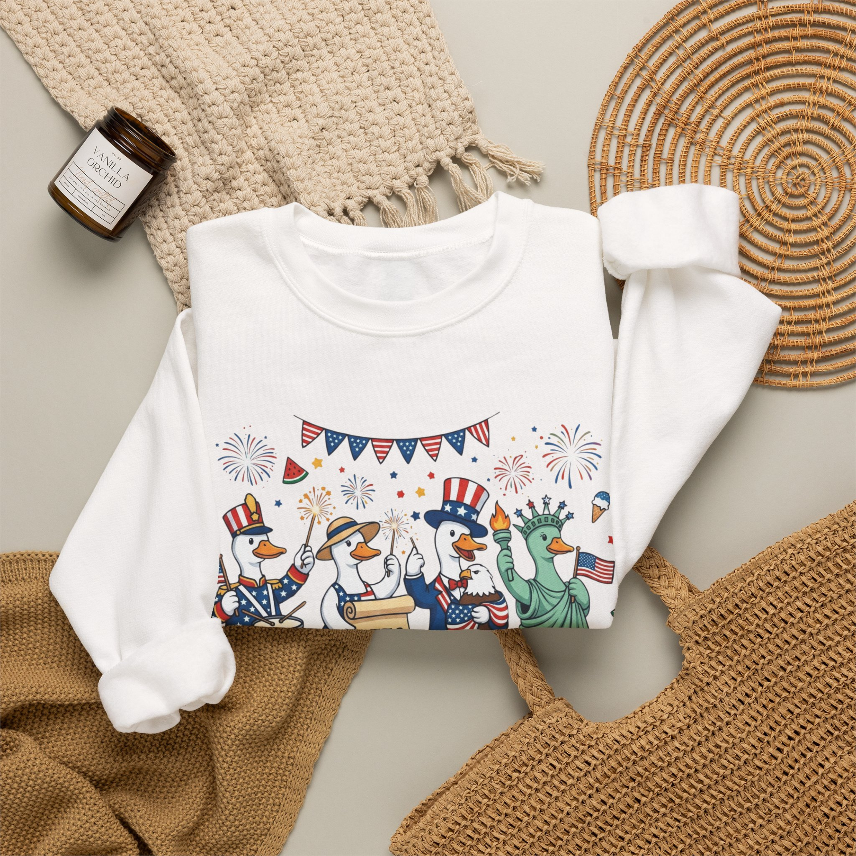 Just An Independent Goose Unisex Sweatshirt | Funny Patriotic Goose Shirt | 4th of July Goose Tee | Independence Day Goose Lover Gift