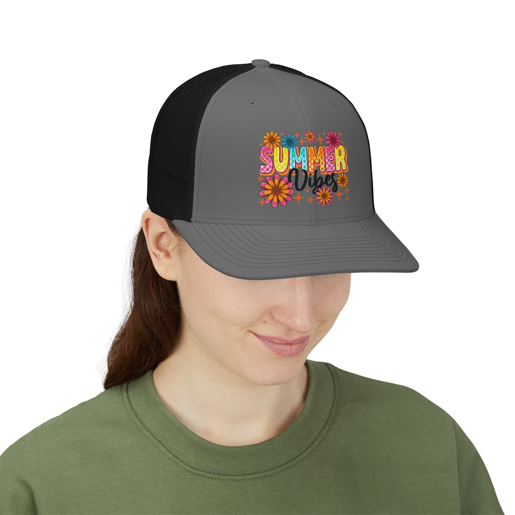 Summer Vibes Women's Snapback Trucker Cap – Adjustable Mesh Hat