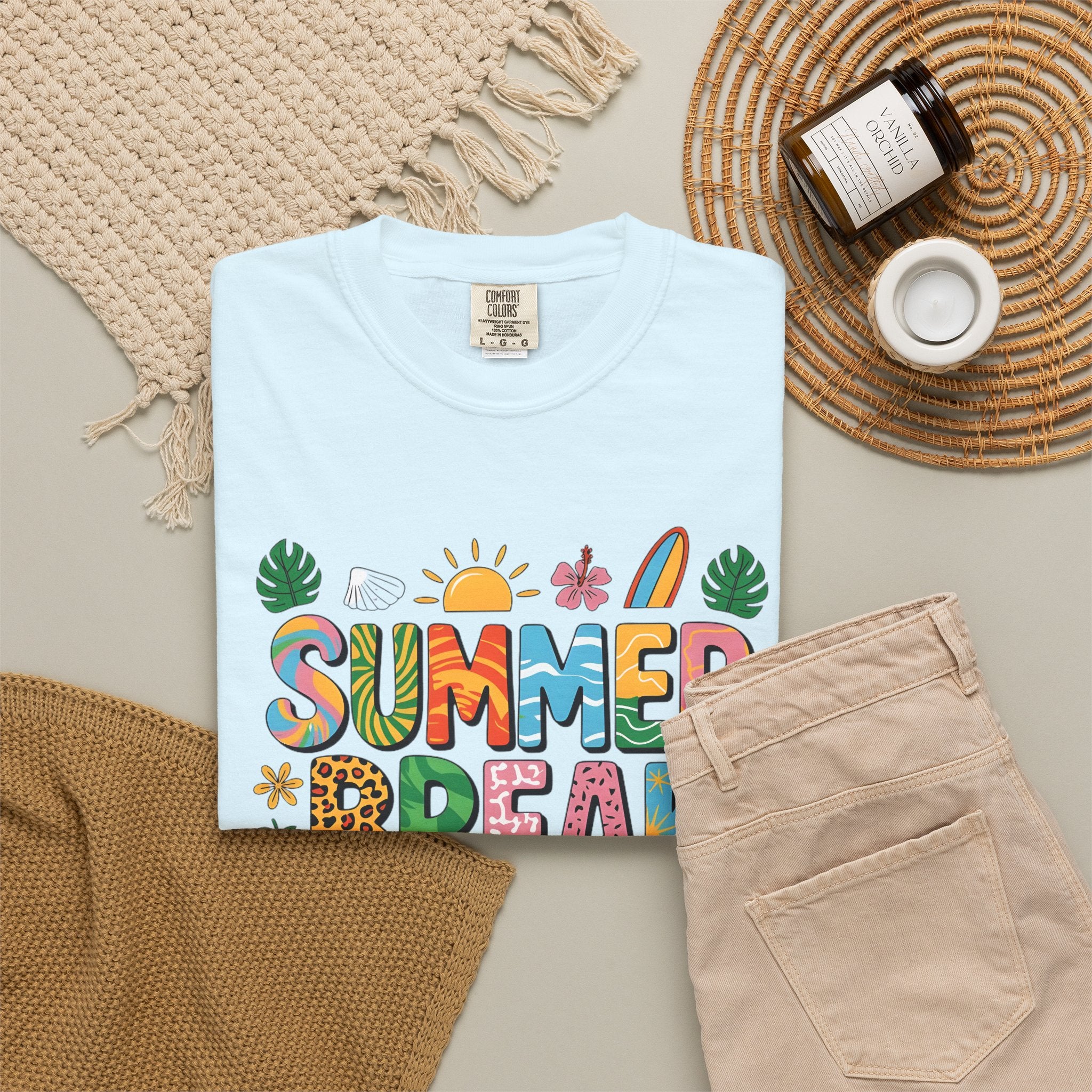 Summer Break Graphic Women's Comfort Colors T-shir