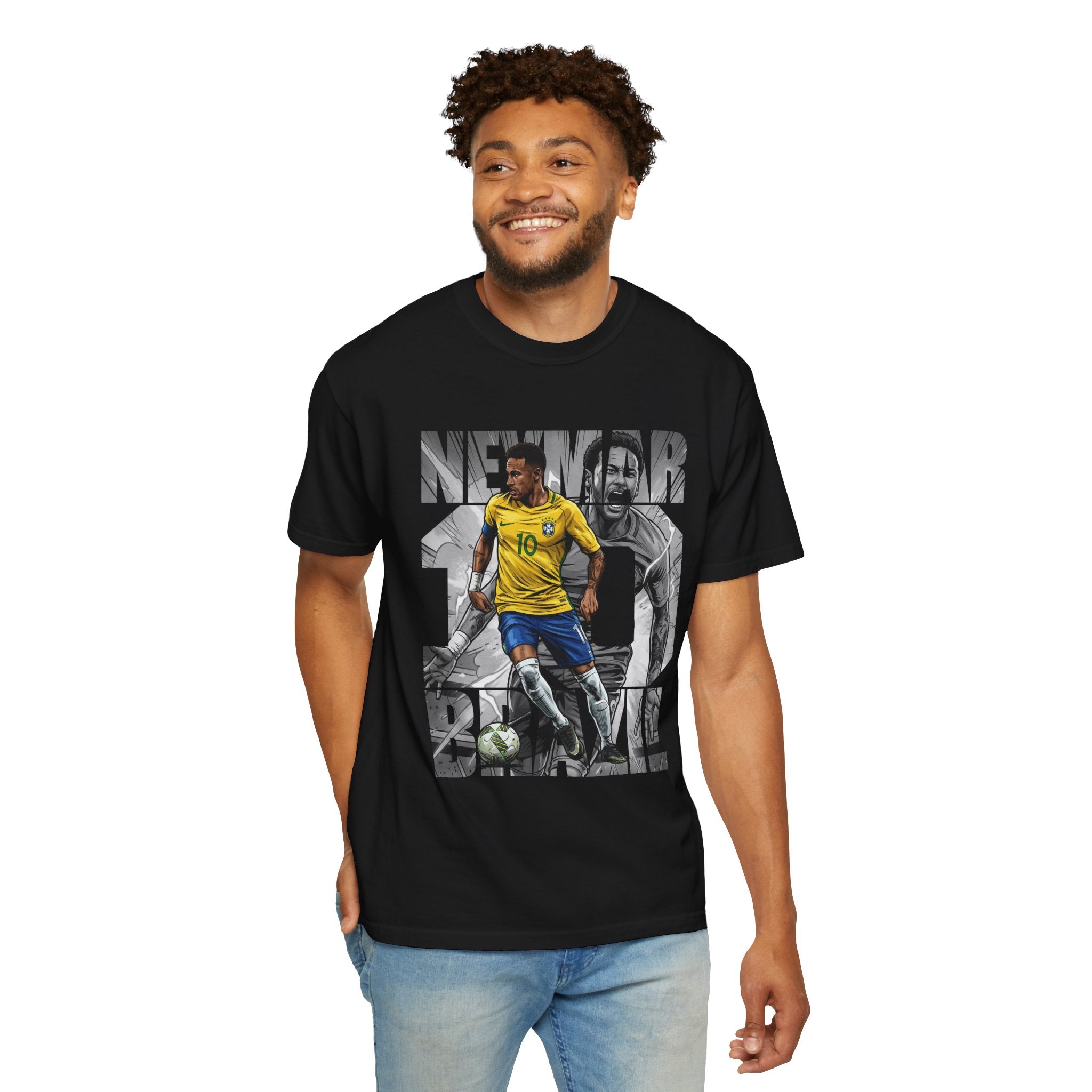 The Prince Of Santos Vintage Soccer Tribute Shirt | Brazil #10 Graphic Tee | Football Legend Fan Gift | Retro Streetwear T-Shirt