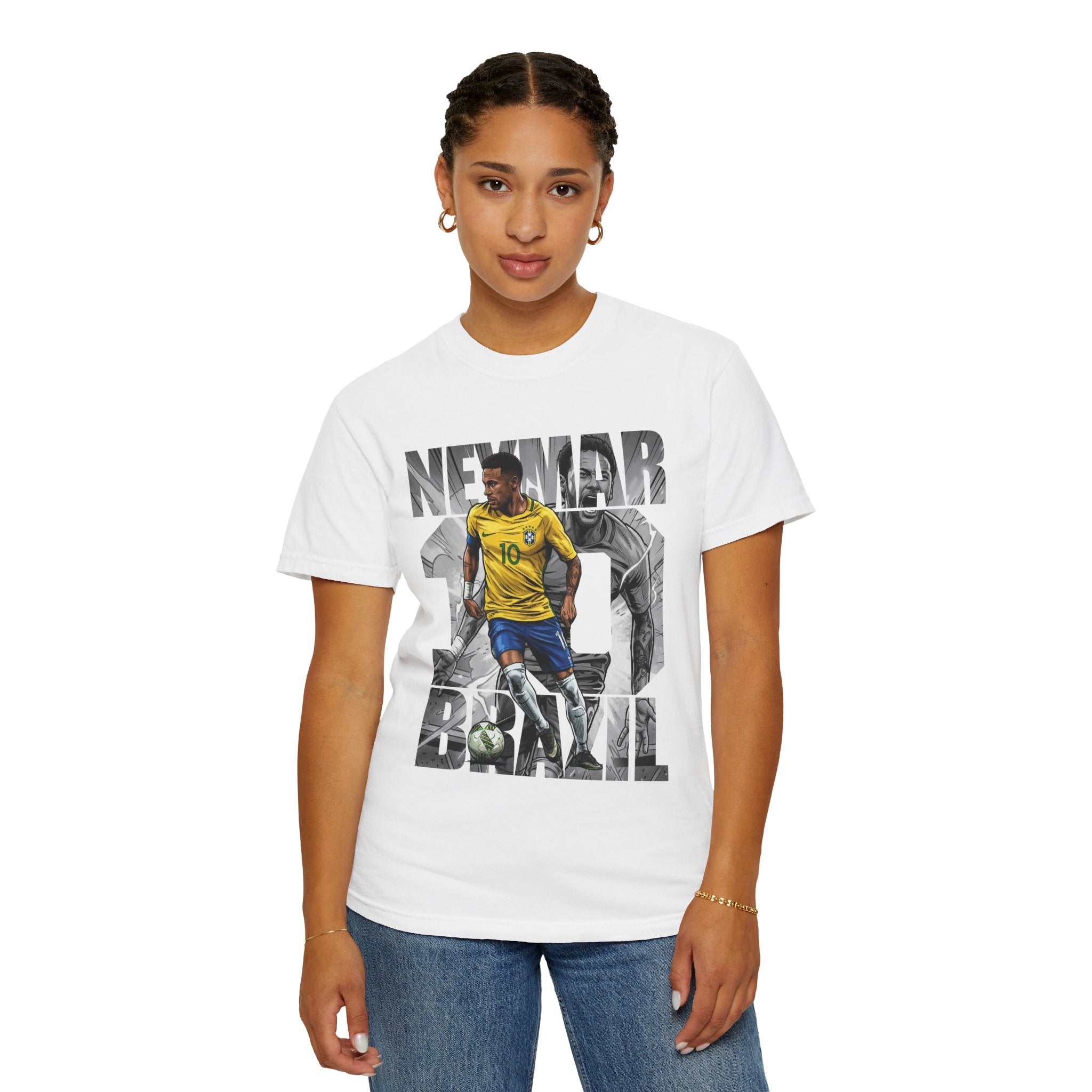The Prince Of Santos Vintage Soccer Tribute Shirt | Brazil #10 Graphic Tee | Football Legend Fan Gift | Retro Streetwear T-Shirt