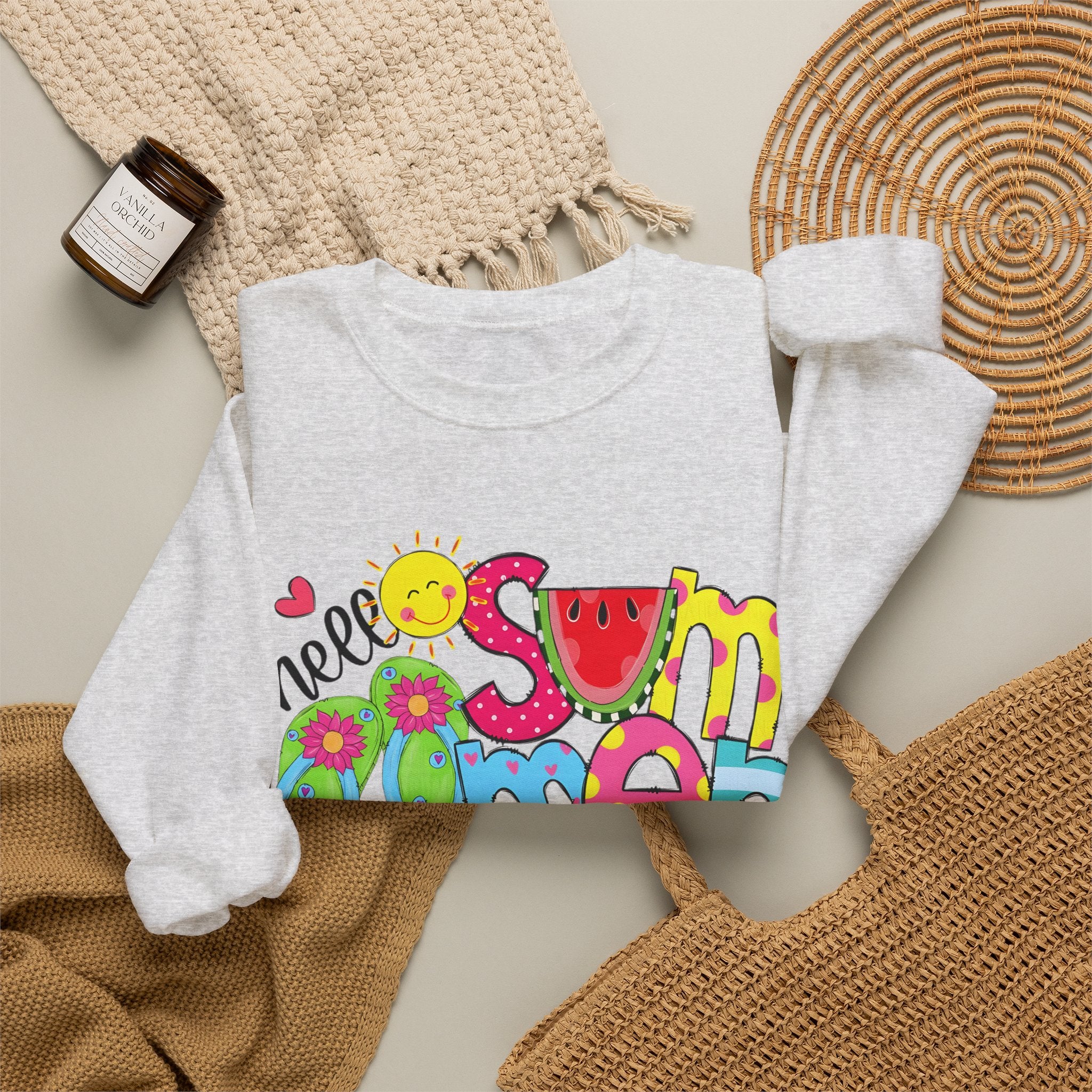 Hello Summer Women's Heavy Blend Crewneck Sweatshirt