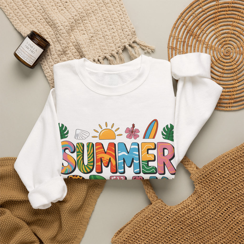 Summer Break Graphic Women's Heavy Blend Crewneck Sweatshirt
