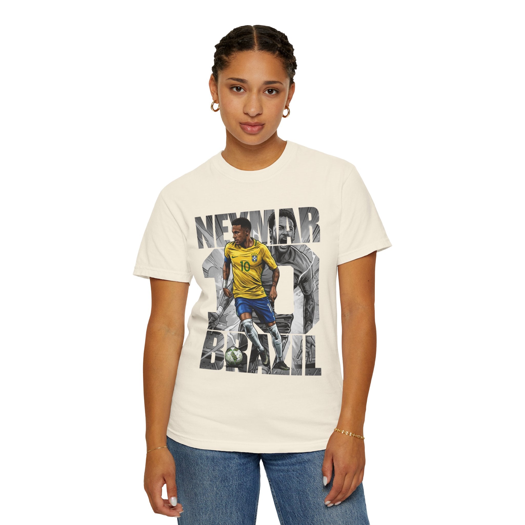 The Prince Of Santos Vintage Soccer Tribute Shirt | Brazil #10 Graphic Tee | Football Legend Fan Gift | Retro Streetwear T-Shirt