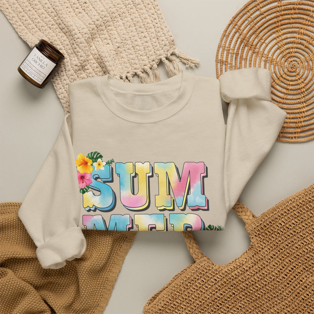 Summer Vibes Only Women's Heavy Blend Crewneck Sweatshirt – Cozy Summer Streetwear