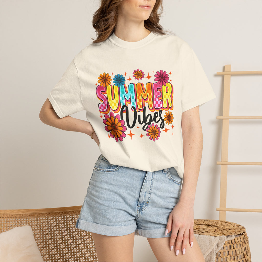 Summer Vibes Floral Women's Comfort Colors T-shirt